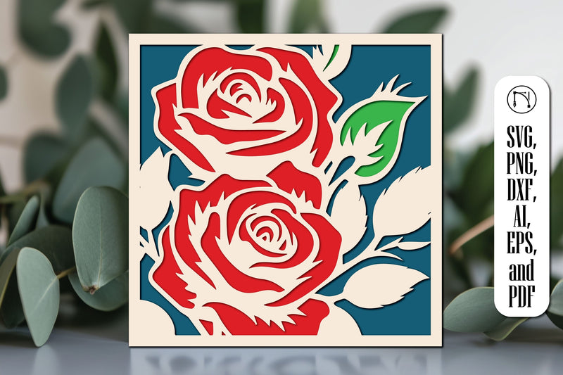3D Rose Paper Cut SVG Cut File SVG MD JOYNAL ABDIN 