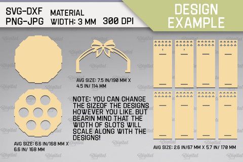 3D Round Easter Egg Basket SVG Bundle. 3D Easter Box Laser Cut SVG Evgenyia Guschina 