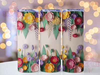 3D Rustic Wildflower Tumbler, Floral Tumbler Design, Rustic Flower Wrap, Whimsical Floral Wrap, Country Flower Wrap, Sublimation Design, Trendy Gift Idea Sublimation SvggirlplusArt 