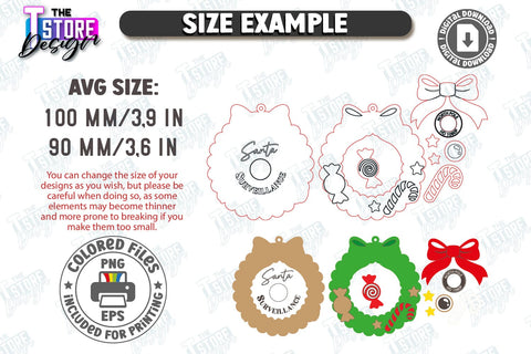 3D Santa Cam Laser Cut Bundle | Elf Surveillance SVG | Christmas Tree Toy | Xmas Ornaments | CNC Files SVG The T Store Design 