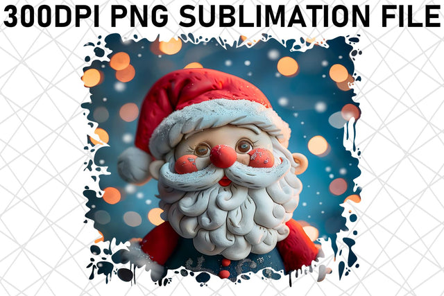 3D Santa Christmas Printable PNG Sublimation Sublimation afrosvg 