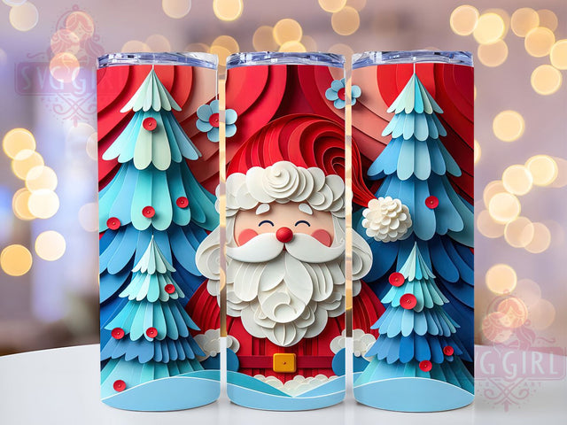 3D Santa Claus Christmas Tumbler, Christmas Santa Sublimation Design, Festive Holiday Cup Art, 20oz Xmas Tumbler, Whimsical Santa Mug, Stylish Christmas Cup, Cozy Holiday Wrap Sublimation SvggirlplusArt 