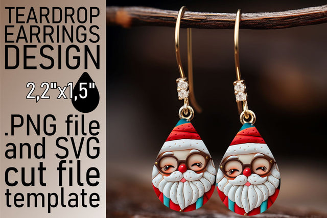 3D Santa Claus Tumbler Wrap | 20oz Winter Design Sublimation afrosvg 