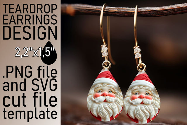 3D Santa Claus Wrap | 20oz Tumbler Winter Design Sublimation afrosvg 