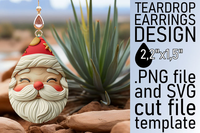 3D Santa Tumbler Wrap | 20oz Festive Holiday Design Sublimation afrosvg 