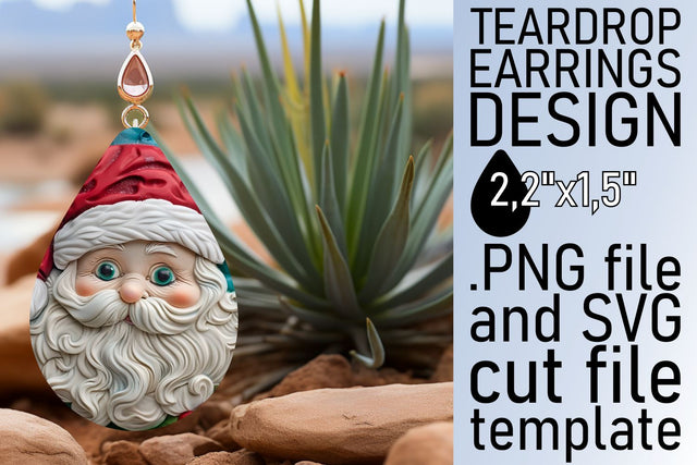 3D Santa Tumbler Wrap | 20oz Winter Christmas Design Sublimation afrosvg 