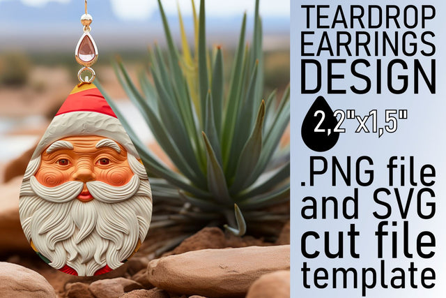 3D Santa Tumbler Wrap | 20oz Winter Christmas Design Sublimation afrosvg 