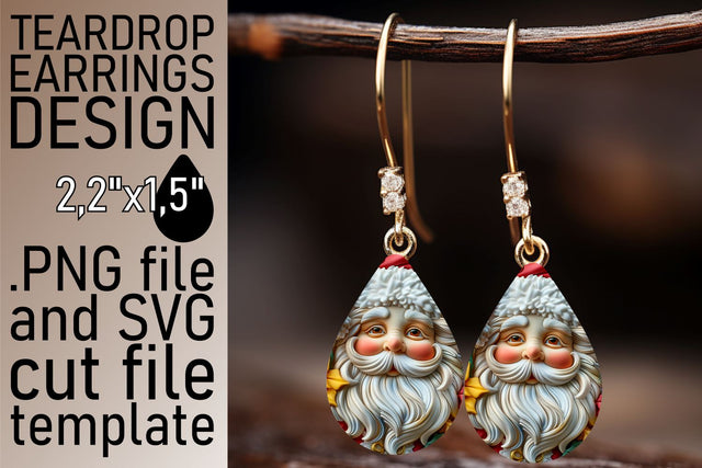 3D Santa Tumbler Wrap | 20oz Winter Holiday Design Sublimation afrosvg 