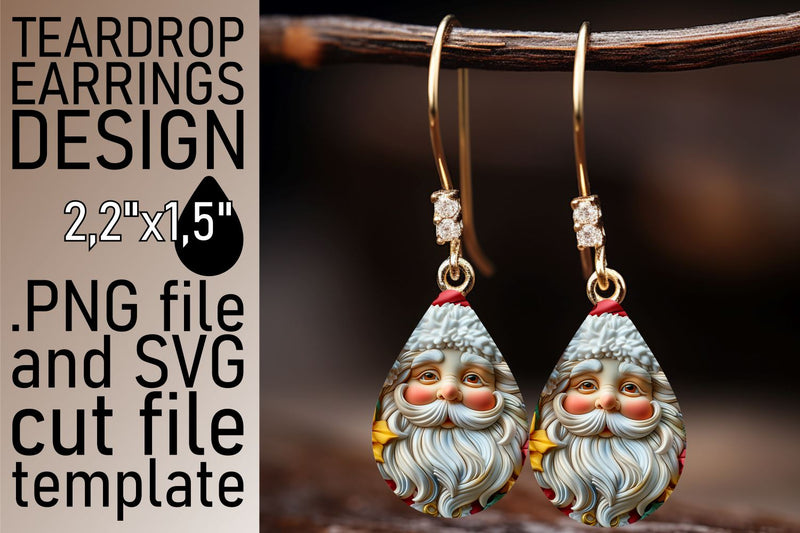 3D Santa Tumbler Wrap | 20oz Winter Holiday Design Sublimation afrosvg 