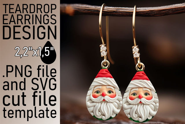 3D Santa Wrap for 20oz Tumblers | Christmas Design Sublimation afrosvg 