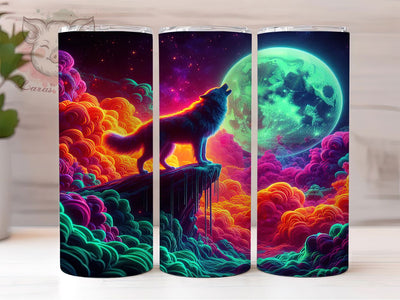 3D Scenic Yellowstone Wolf Tumbler, Yellowstone Wolf Tumbler, Scenic Wolf Wrap, Wildlife Adventure Wrap, Artistic 3D Wrap, Sublimation Design, Trendy Gift Idea Sublimation Lara' s Designs 