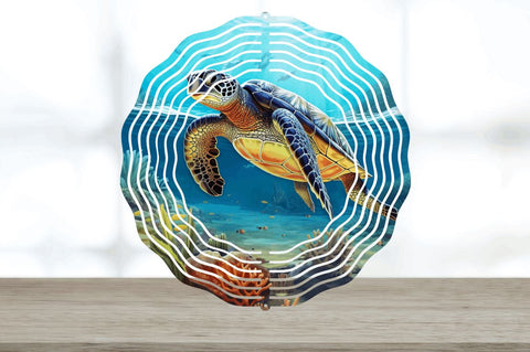 3D Sea Turtle Wind Spinner Sublimation Regulrcrative 