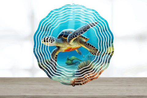 3D Sea Turtle Wind Spinner Sublimation Regulrcrative 