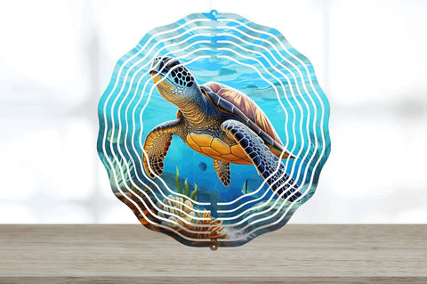 3D Sea Turtle Wind Spinner Sublimation Regulrcrative 