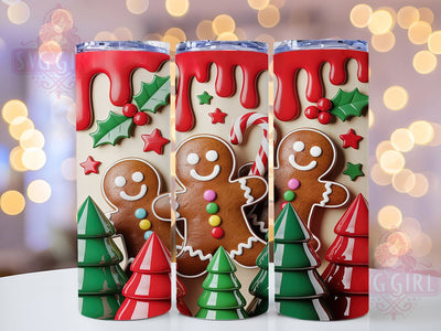 3D Seamless Christmas Cake Tumbler, 3D Puff Holiday Wrap, Cute Christmas Mug Design, Sublimation Wrap, Festive Drinkware, Sweet Winter Gift, Sparkly Holiday Cup Sublimation SvggirlplusArt 