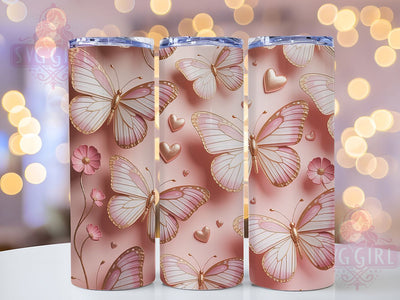 3D Seamless Floral Butterfly Tumbler, Floral Butterfly Tumbler, Seamless Butterfly Wrap, Elegant Floral Wrap, Artistic 3D Wrap, Sublimation Design, Trendy Gift Idea Sublimation SvggirlplusArt 