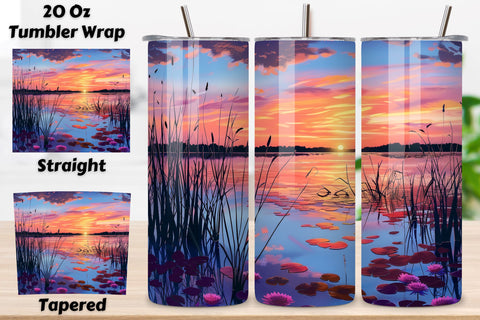 3D Seamless Spring Landscape Tumbler Wrap, Seamless Spring Sublimation FloridPrintables 
