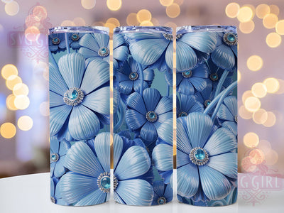 3D Silver Disco Daisy Tumbler, 3D Floral Tumbler, Disco Ball Wrap, Sparkling Flower Wrap, Glam Daisy Wrap, Sublimation Design, Trendy Gift Idea Sublimation SvggirlplusArt 
