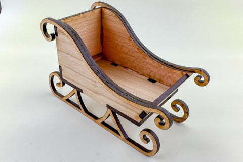 3D Sleigh Laser SVG Cut File SVG Crafting With Brenna 