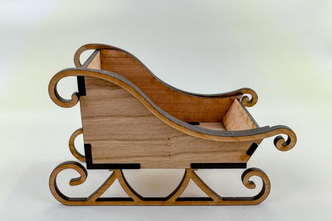 3D Sleigh Laser SVG Cut File SVG Crafting With Brenna 