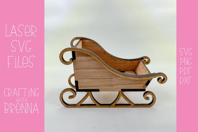 3D Sleigh Laser SVG Cut File SVG Crafting With Brenna 