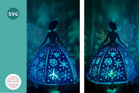 3d Snow Angel Paper Lanterns SVG 3D Paper Dots-A-Lot 