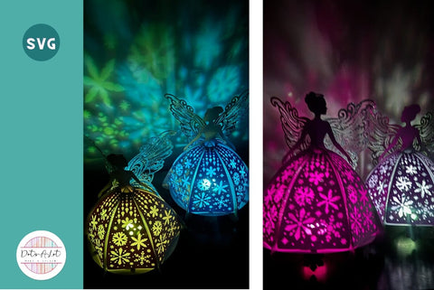 3d Snow Angel Paper Lanterns SVG 3D Paper Dots-A-Lot 