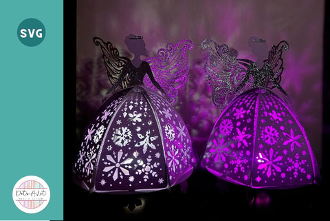 3d Snow Angel Paper Lanterns SVG 3D Paper Dots-A-Lot 