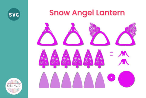 3d Snow Angel Paper Lanterns SVG 3D Paper Dots-A-Lot 