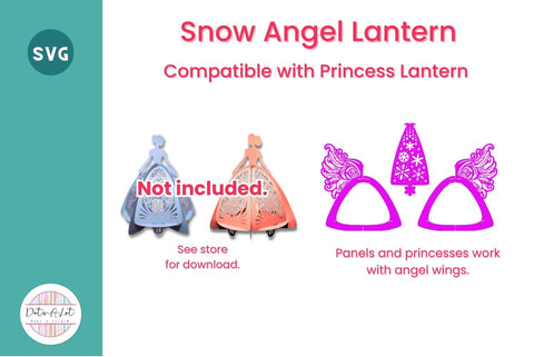 3d Snow Angel Paper Lanterns SVG 3D Paper Dots-A-Lot 
