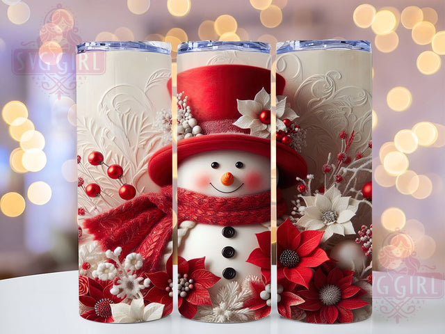 3D Snowman Christmas Tumbler, Christmas Snowman Wrap, Holiday Snowman Sublimation, 20oz Snowman Tumbler, Festive Snowman Art, Cute Christmas Mug, Winter Wonderland Cup Sublimation SvggirlplusArt 
