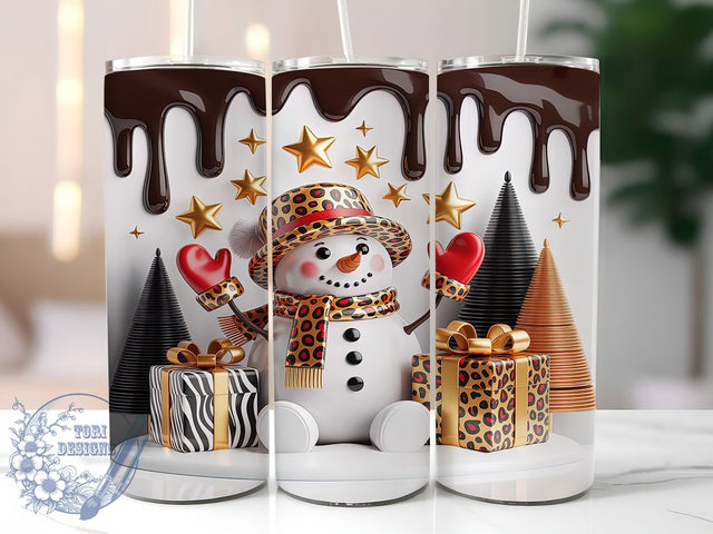 3D Snowman Christmas Tumbler, Holiday Snowman Wrap, Festive 3D Sublimation Design, 20oz Snowman Tumbler, Whimsical Christmas Art, Cute Holiday Mug, Frosty Snowman Cup Sublimation ToriDesigns 