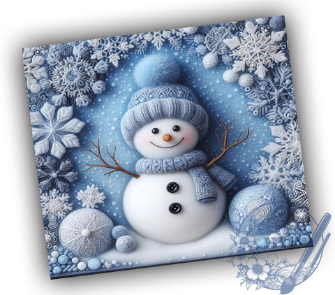 3D Snowman Tumbler Wrap, Snowflakes Wall Tumbler Design, Christmas Snowman Wrap, 20oz Sublimation Wrap, Digital Download Tumbler, Winter Wonderland Tumbler, Cute Snowman Art Sublimation ToriDesigns 