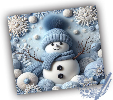 3D Snowman Tumbler Wrap, Snowflakes Wall Tumbler Design, Christmas Snowman Wrap, 20oz Sublimation Wrap, Digital Download Tumbler, Winter Wonderland Tumbler, Cute Snowman Art Sublimation ToriDesigns 