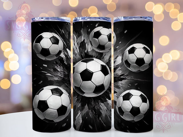 3D Soccer Ball Player Tumbler Wrap, Soccer Sublimation Design, Sports Tumbler Png, 20oz Skinny Tumbler, Soccer Ball Png, Soccer Player Gift, 3D Tumbler Design Sublimation SvggirlplusArt 