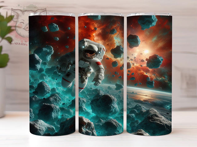 3D Space Astronaut Galaxy Tumbler Wrap, Space Astronaut Sublimation Wrap, 20Oz Astronaut Tumbler Design, Outer Space Drinkware Wrap, Galaxy Astronaut Cup Sublimation, Cosmos Tumbler Sublimation Lara' s Designs 