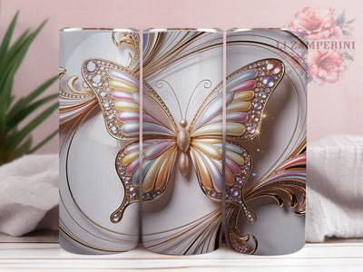 3D Sparkling Glitter Butterfly Tumbler, 3D Butterfly Tumbler, Sparkling Butterfly Wrap, Artistic Glitter Wrap, Elegant Butterfly Wrap, Sublimation Design, Trendy Gift Idea Sublimation Li Zamperini 