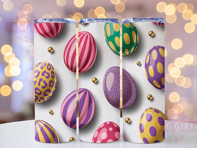 3D Sparkly Easter Egg Tumbler, 3D Puffy Tumbler, Inflated Easter Egg Wrap, Stylish 20oz Wrap, Sublimation Design, Trendy Gift Idea, Inspirational Easter Tumbler Sublimation SvggirlplusArt 