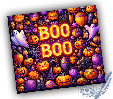 3D Spooky Vibes 20oz Skinny Tumbler, Halloween Ghost Pumpkin Tumbler Png, Straight & Tapered Tumbler Wrap, Instant Digital Download Sublimation ToriDesigns 