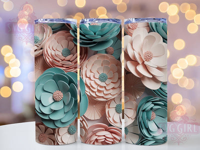 3D Spring Daisy Floral Tumbler, Spring Floral Tumbler, Whimsical Daisy Wrap, Elegant Flower Wrap, Vibrant Spring Wrap, Sublimation Design, Trendy Gift Idea Sublimation SvggirlplusArt 