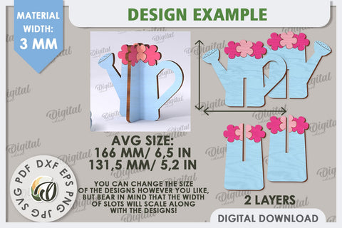 3D Spring Decor Laser Cut. Home Decor. Cute Easter SVG SVG Evgenyia Guschina 