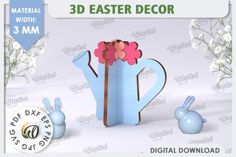 3D Spring Decor Laser Cut. Home Decor. Cute Easter SVG SVG Evgenyia Guschina 