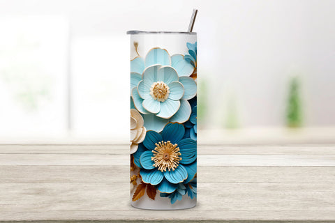3d Spring Flowers Tumbler Wrap | 20 oz | Spring Print PNG, 3D Floral Tumbler Wrap, Sublimation Design, 20 oz Skinny Tumbler, Paper floral tumbler sublimation designs download, colorful Sublimation FloridPrintables 