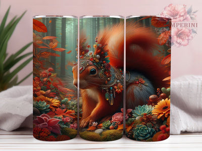 3D Squirrel Wildlife Nature Tumbler Wrap, 3D Tumbler Wrap, Animal Tumbler Design, 20oz Skinny Tumbler, Nature Tumbler Wrap, Wildlife Tumbler, Squirrel Lover Gift Sublimation Li Zamperini 
