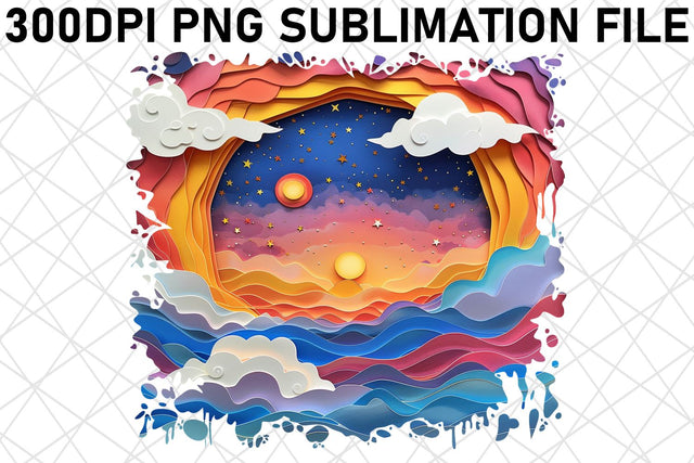 3D Sunburst Sublimation Artwork Sublimation afrosvg 