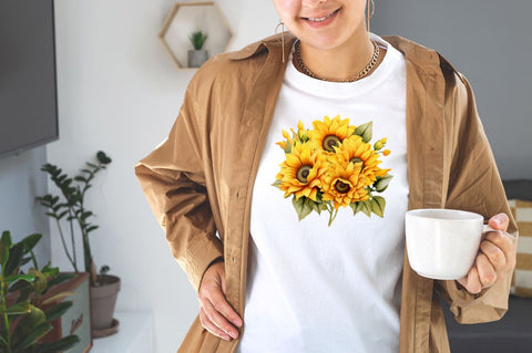 3D Sunflower Sublimation Clipart Bundle Sublimation Designangry 