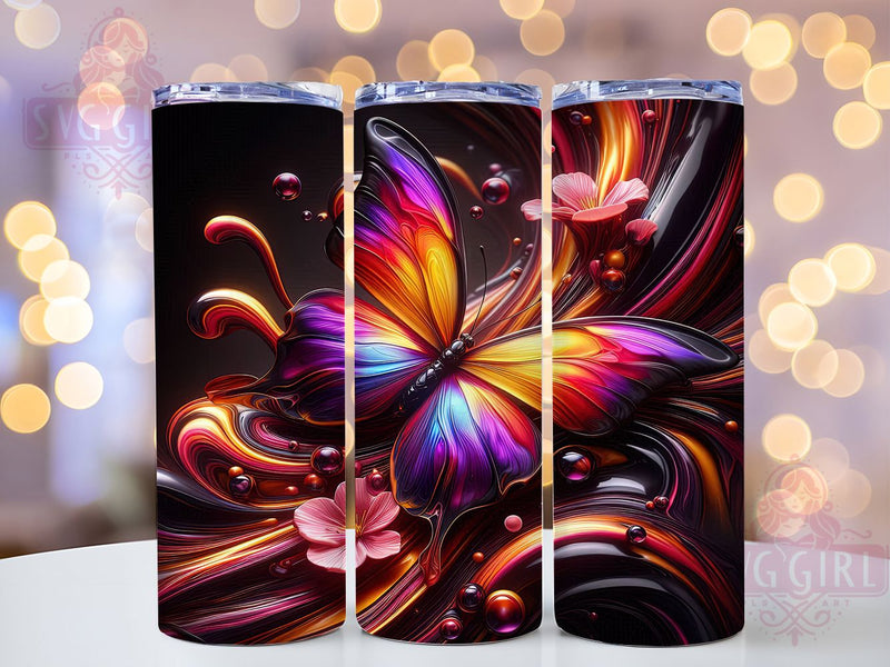 3D Sunset Moth Butterfly Tumbler, 3D Madagascan Wrap, Colorful Butterfly Cup, 20oz Sublimation Wrap, Stylish Exotic Butterfly Design Tumbler, Artistic Sunset Moth Cup, Nature Tropical Butterfly Theme Wrap Sublimation SvggirlplusArt 