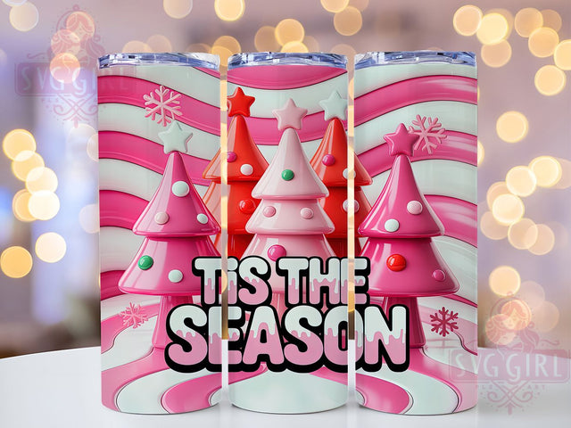 3D Sweet Christmas Cake Tumbler, Seamless Holiday Pattern, Festive Dessert Design, Tis The Season Art, Sweet Christmas Graphic, 20oz Tumbler, Sublimation Design Sublimation SvggirlplusArt 