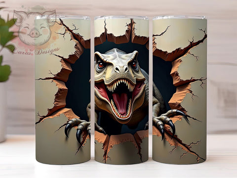 3D T-Rex Dinosaur Cute Jurassic Kids Tumbler Wrap, Dinosaur Tumbler Wrap, 20oz Dino Drinkware, T-Rex Sublimation, Kids Dinosaur Gifts, Cute T-Rex Design, Jurassic Tumbler Sublimation Lara' s Designs 