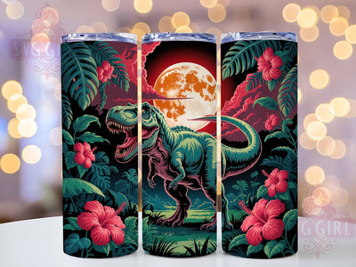 3D T-Rex Grunge Jurassic Tumbler, Dinosaur Wrap, Grungy Style, Rustic Design, 20Oz Tumbler, Sublimation Design, Jurassic Theme Sublimation SvggirlplusArt 